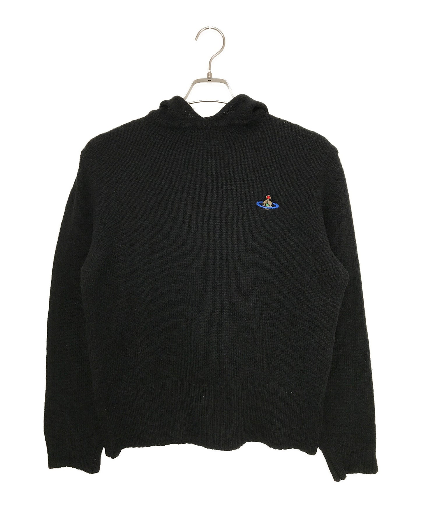 [Pre-owned] Vivienne Westwood man Orb Embroidery Wool Knit Hoodie 355-15434