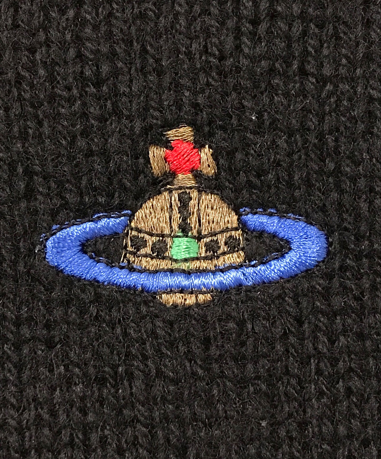 [Pre-owned] Vivienne Westwood man Orb Embroidery Wool Knit Hoodie 355-15434