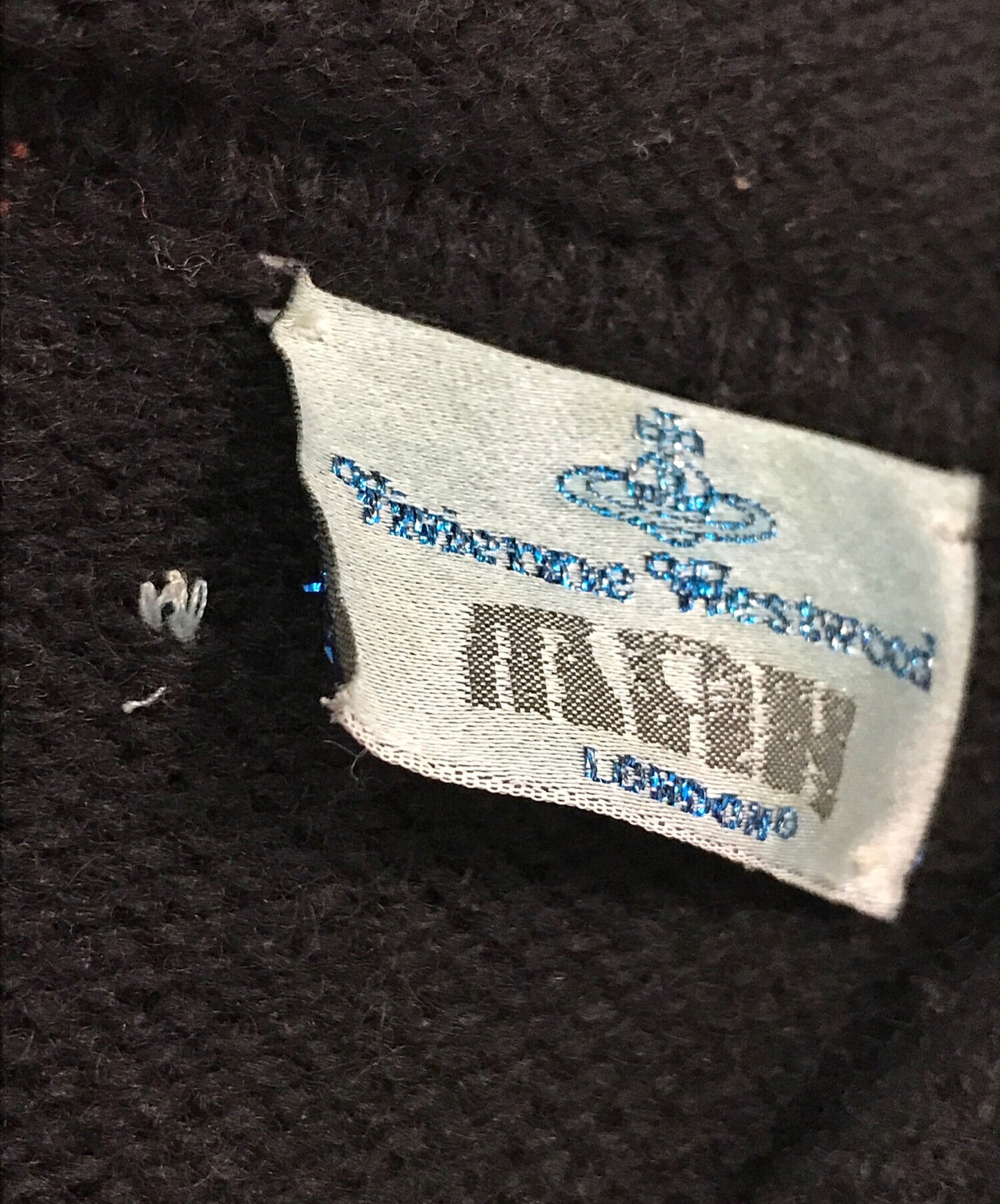 [Pre-owned] Vivienne Westwood man Orb Embroidery Wool Knit Hoodie 355-15434