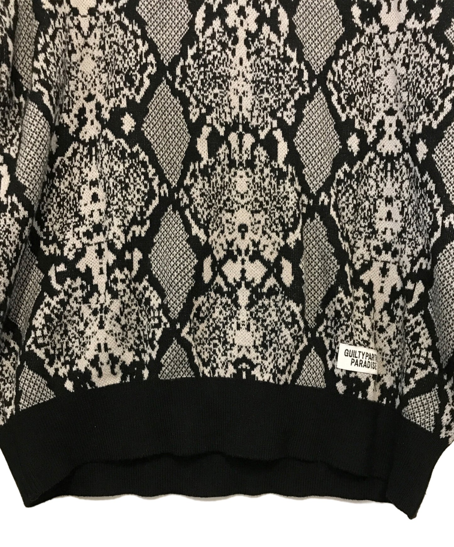 [Pre-owned] WACKO MARIA PYTHON KNIT JACQUARD POLO SHIRT