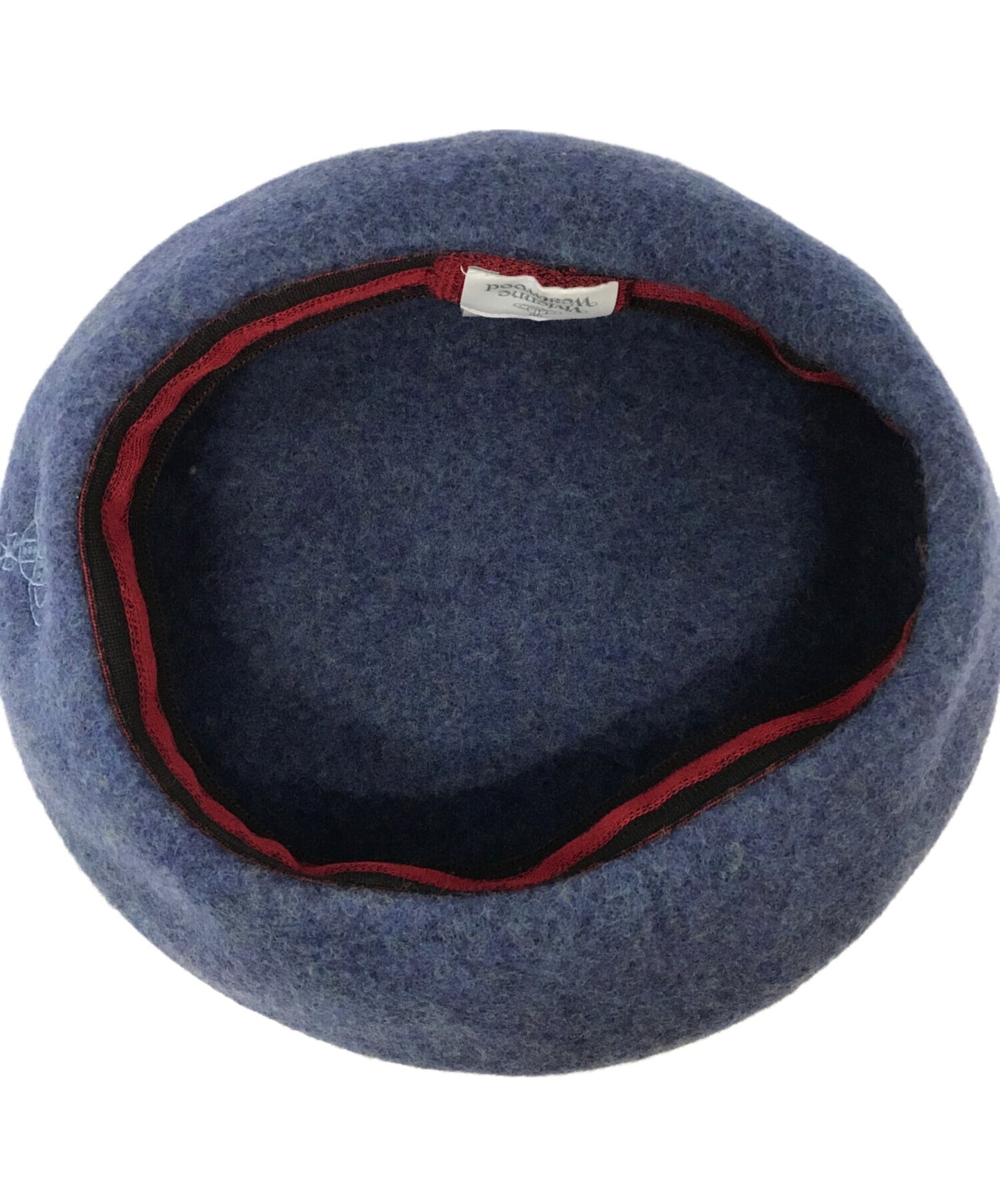 [Pre-owned] Vivienne Westwood Orb Embroidered Wool Beret
