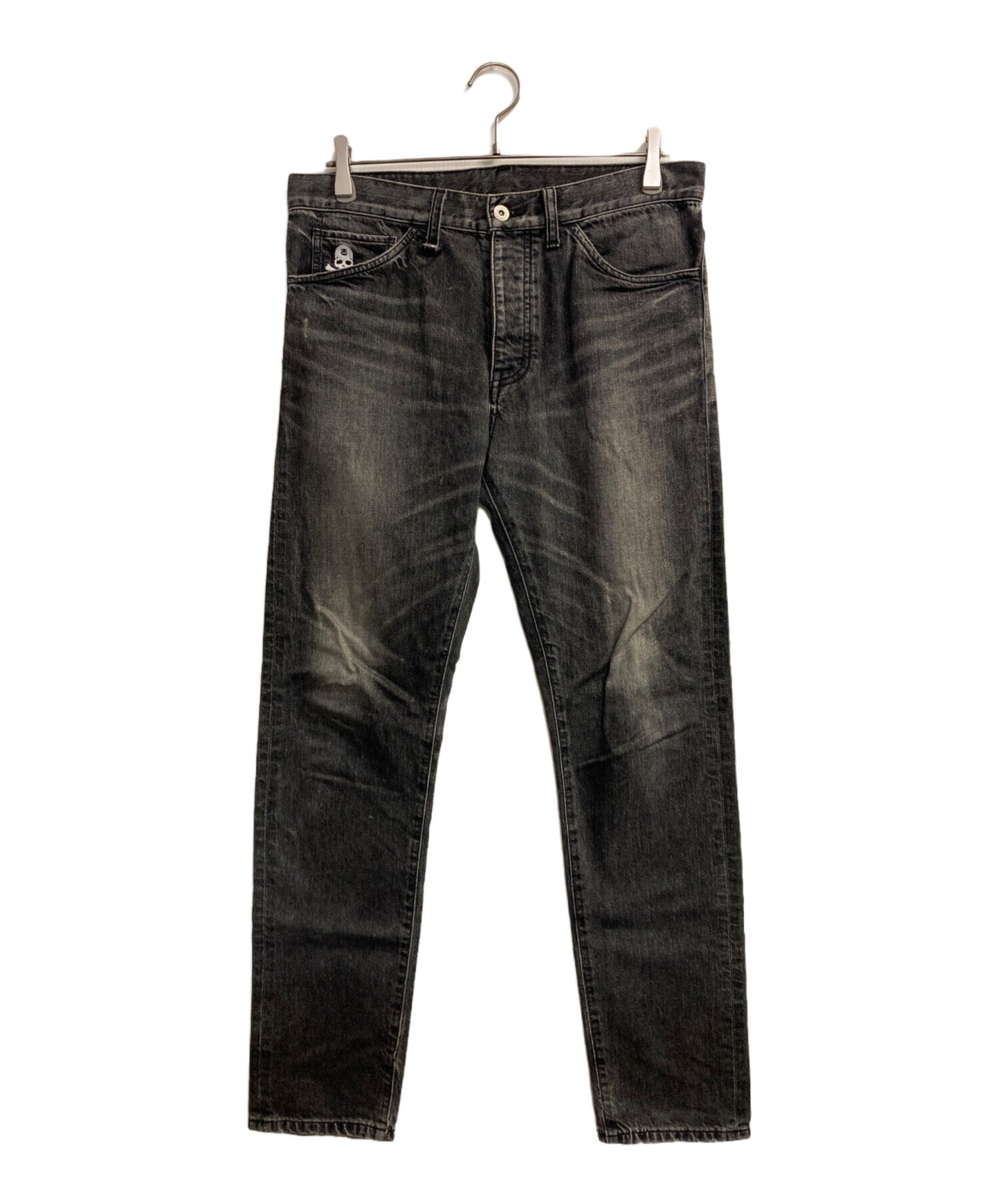 [Pre-owned] stussy SS Logo Skull Embroidery Denim Pants