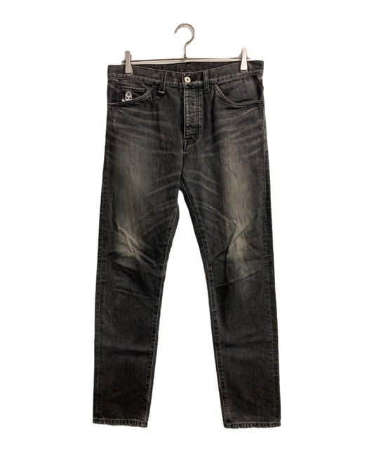 [Pre-owned] stussy SS Logo Skull Embroidery Denim Pants