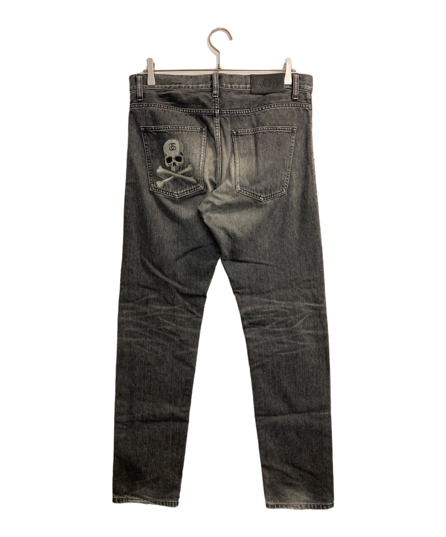 [Pre-owned] stussy SS Logo Skull Embroidery Denim Pants