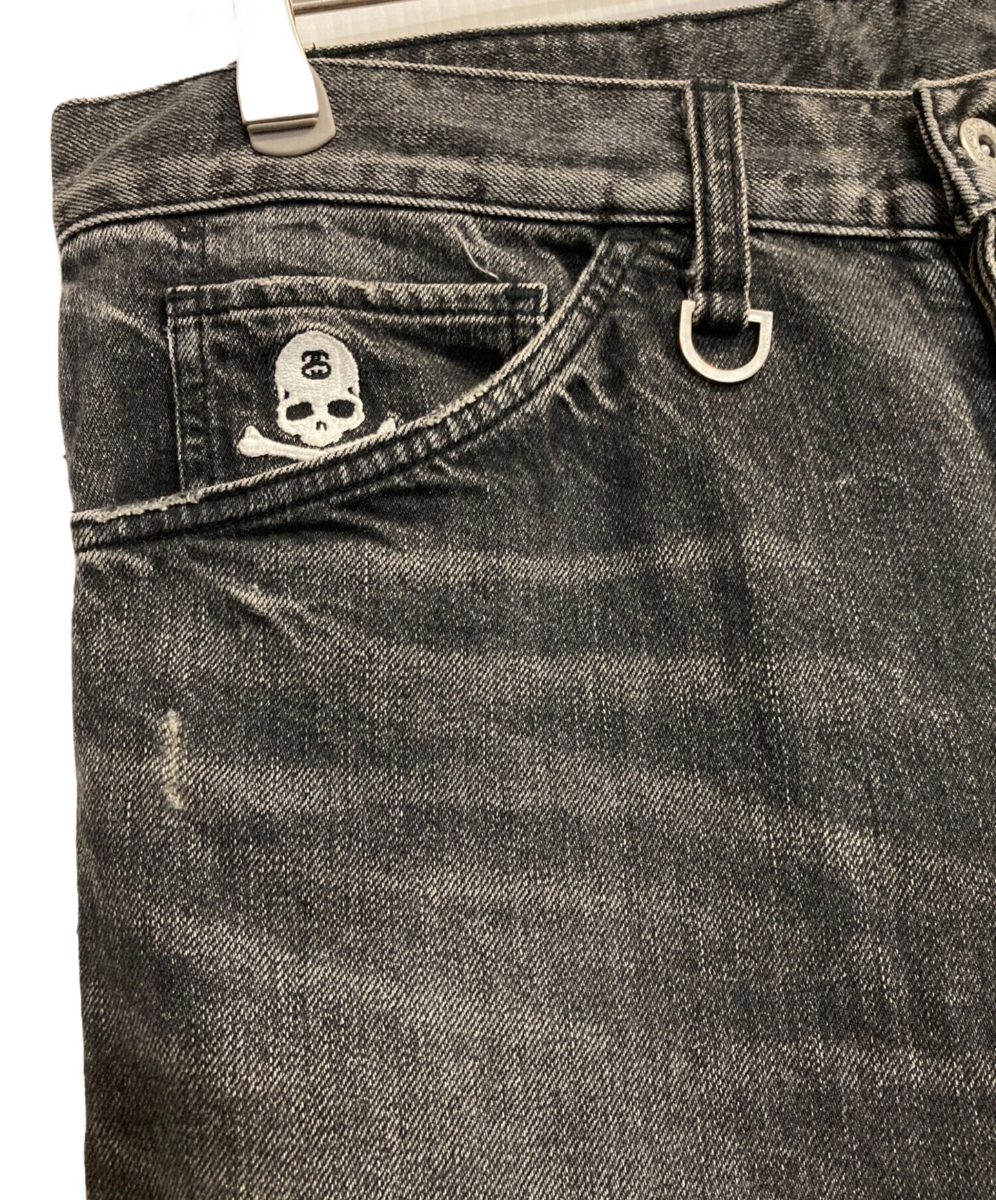 [Pre-owned] stussy SS Logo Skull Embroidery Denim Pants