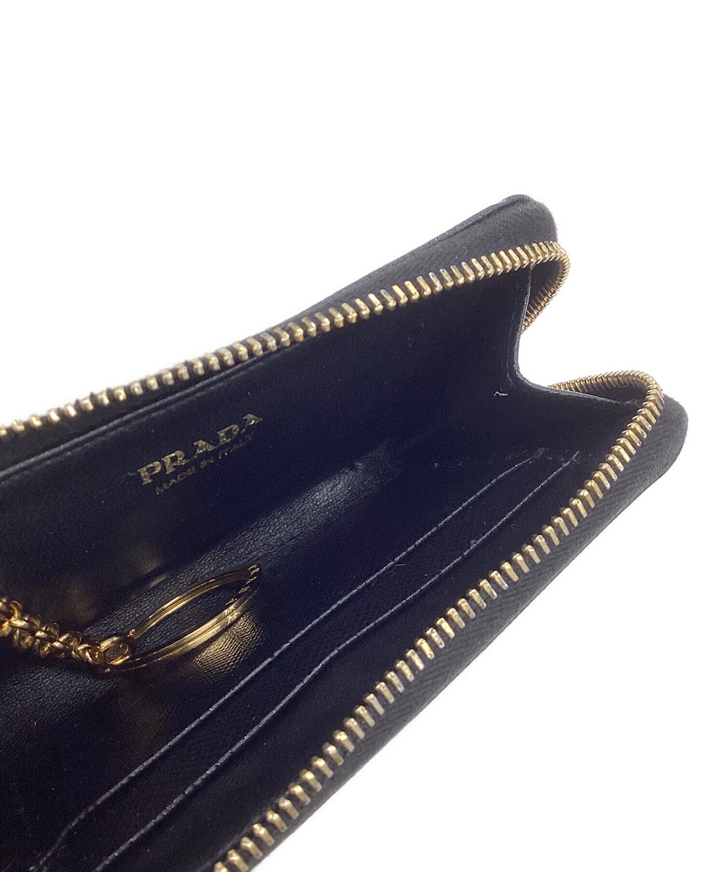 [Pre-owned] PRADA Saffiano Triangle Key Case 1PP122