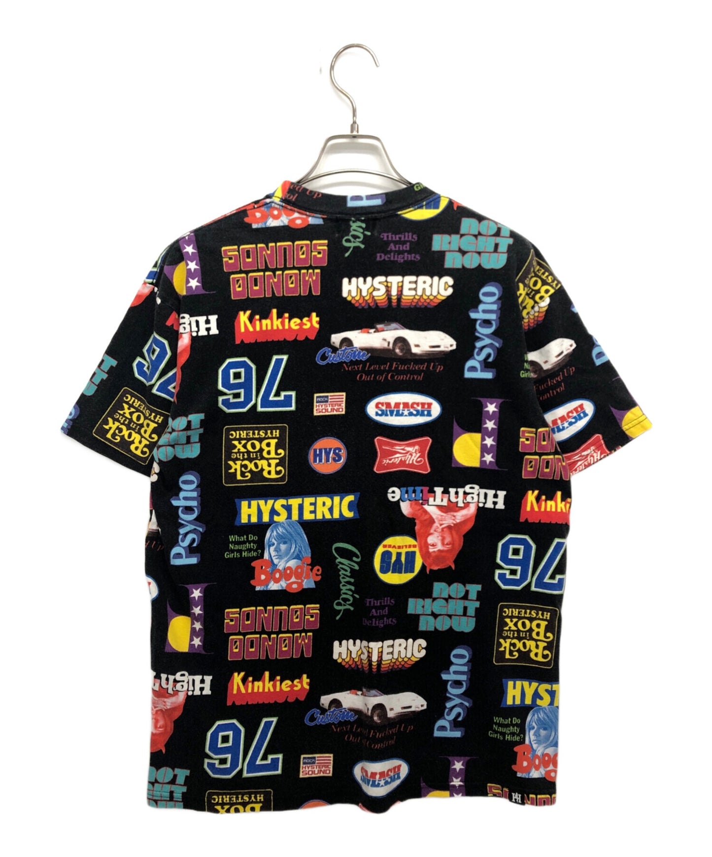 [Pre-owned] Hysteric Glamour LIVE IN 76 pattern oversized T-shirt 02201CT22