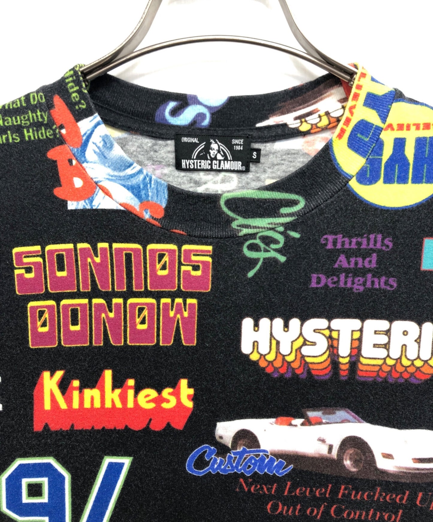 [Pre-owned] Hysteric Glamour LIVE IN 76 pattern oversized T-shirt 02201CT22