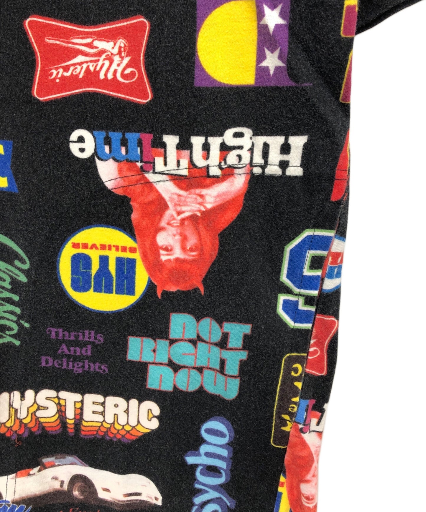 [Pre-owned] Hysteric Glamour LIVE IN 76 pattern oversized T-shirt 02201CT22