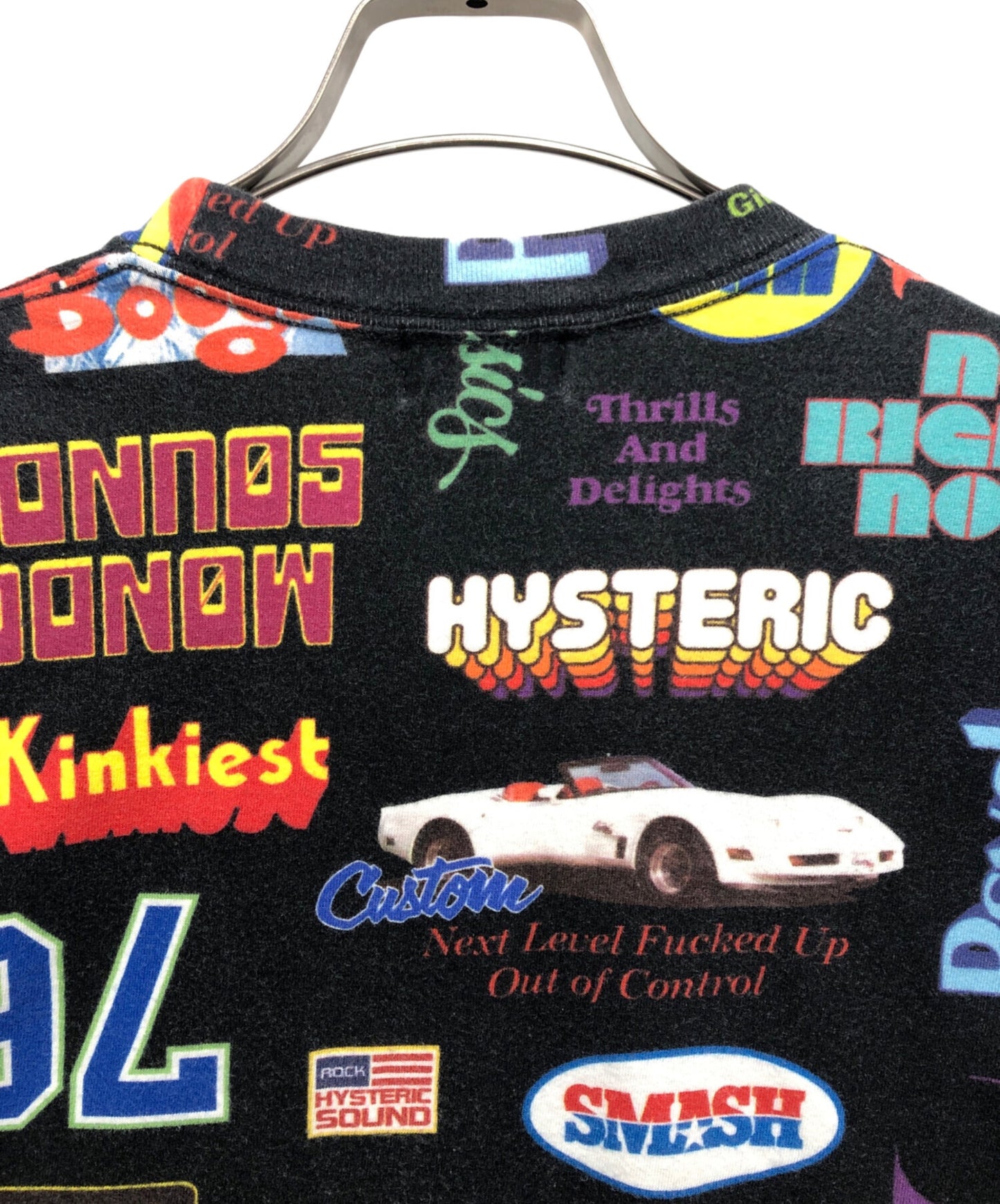 [Pre-owned] Hysteric Glamour LIVE IN 76 pattern oversized T-shirt 02201CT22