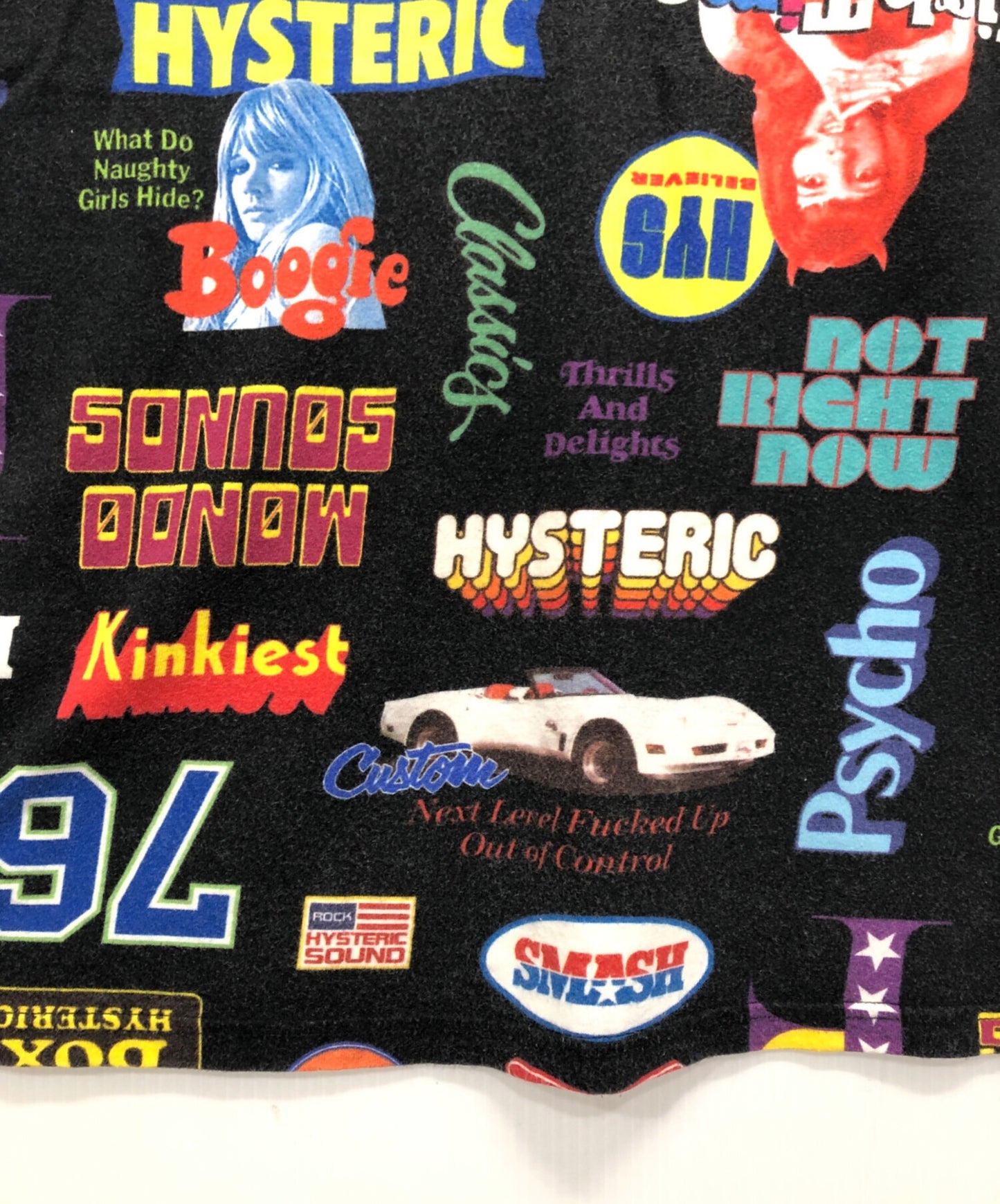 [Pre-owned] Hysteric Glamour LIVE IN 76 pattern oversized T-shirt 02201CT22