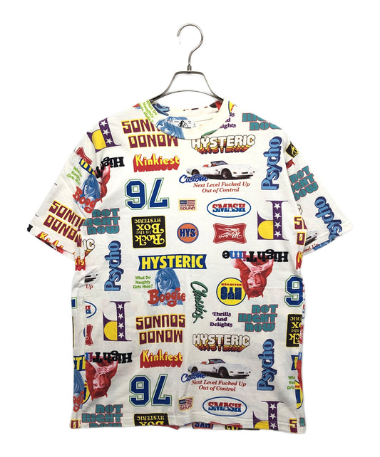 [Pre-owned] Hysteric Glamour LIVE IN 76 pattern oversized T-shirt 02201CT22