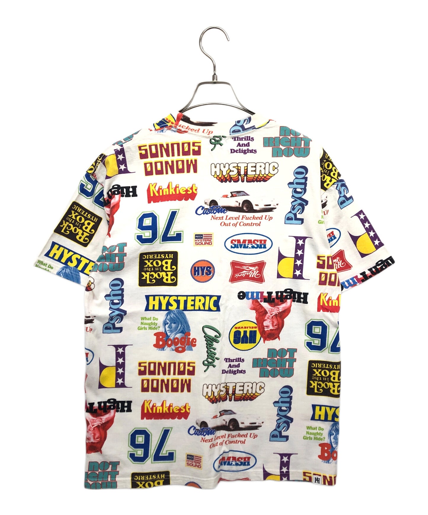 [Pre-owned] Hysteric Glamour LIVE IN 76 pattern oversized T-shirt 02201CT22