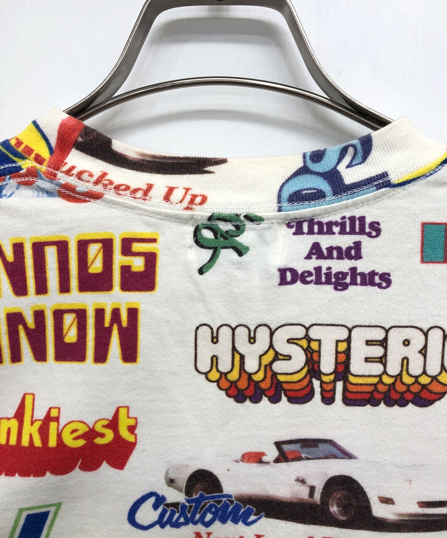 [Pre-owned] Hysteric Glamour LIVE IN 76 pattern oversized T-shirt 02201CT22