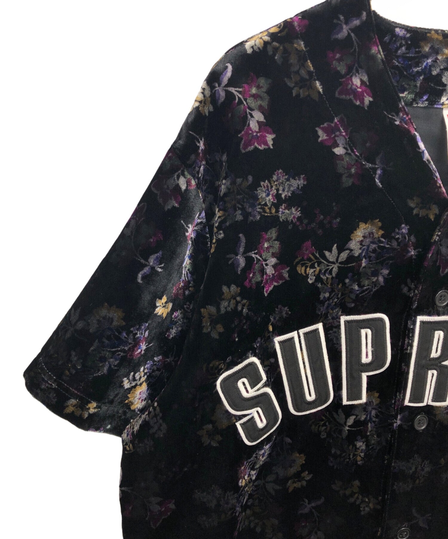 Pre-owned] SUPREME Floral Velour Baseball Jersey – Archive