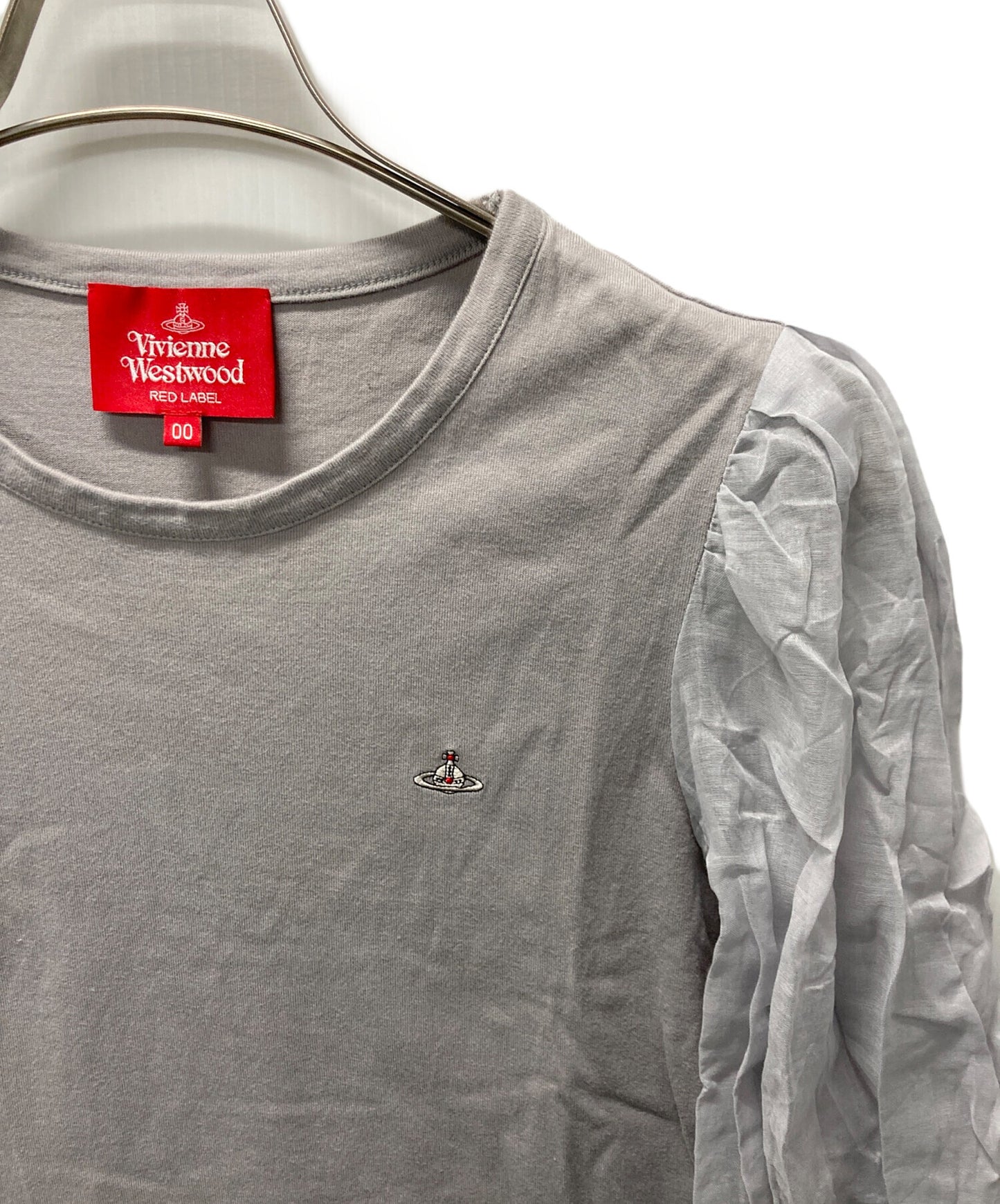 [Pre-owned] Vivienne Westwood RED LABEL Orb Embroidered Panel T-Shirt 16-12-321038