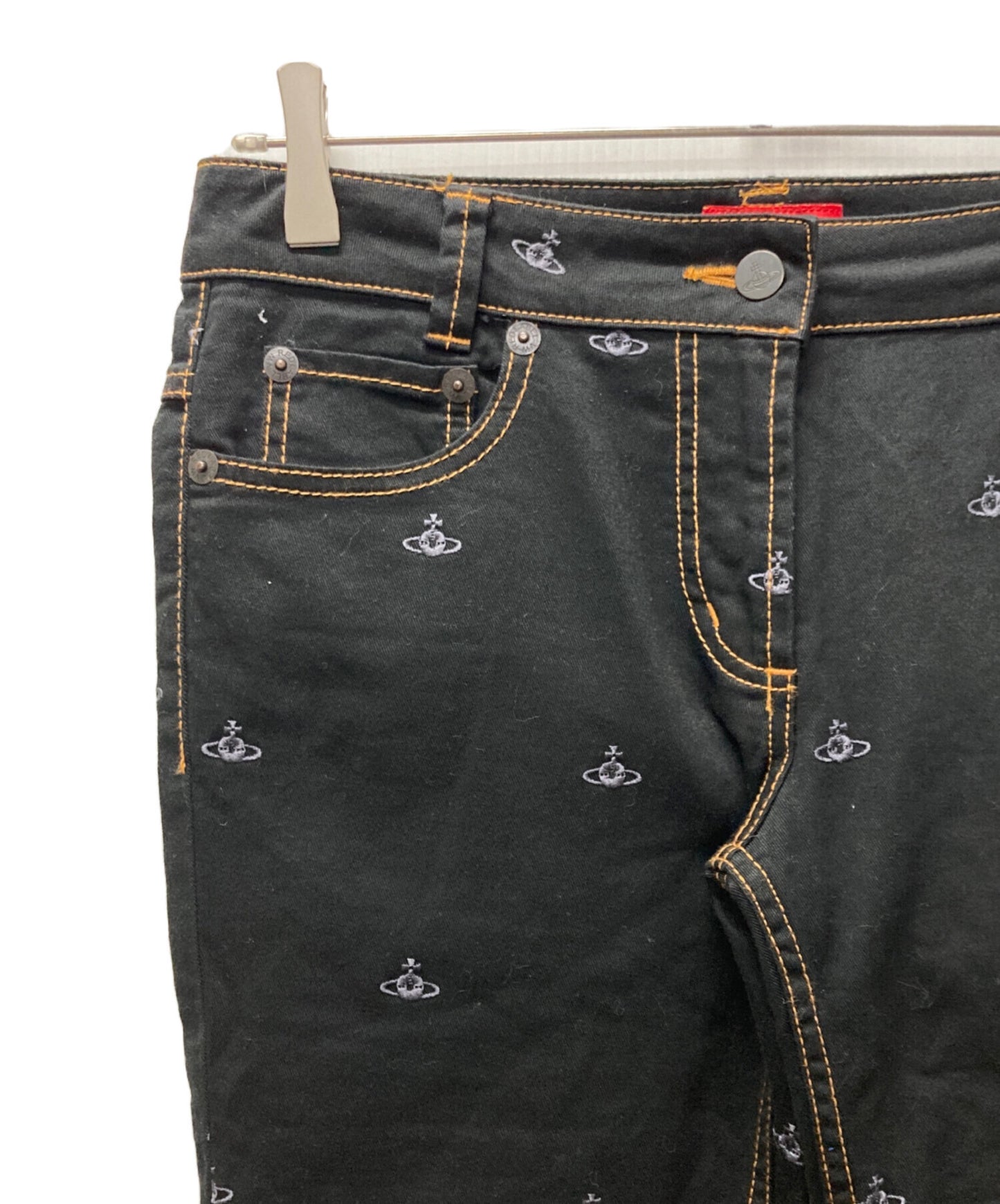[Pre-owned] Vivienne Westwood RED LABEL Skinny Denim Pants with Orb Embroidery 16-03-751001