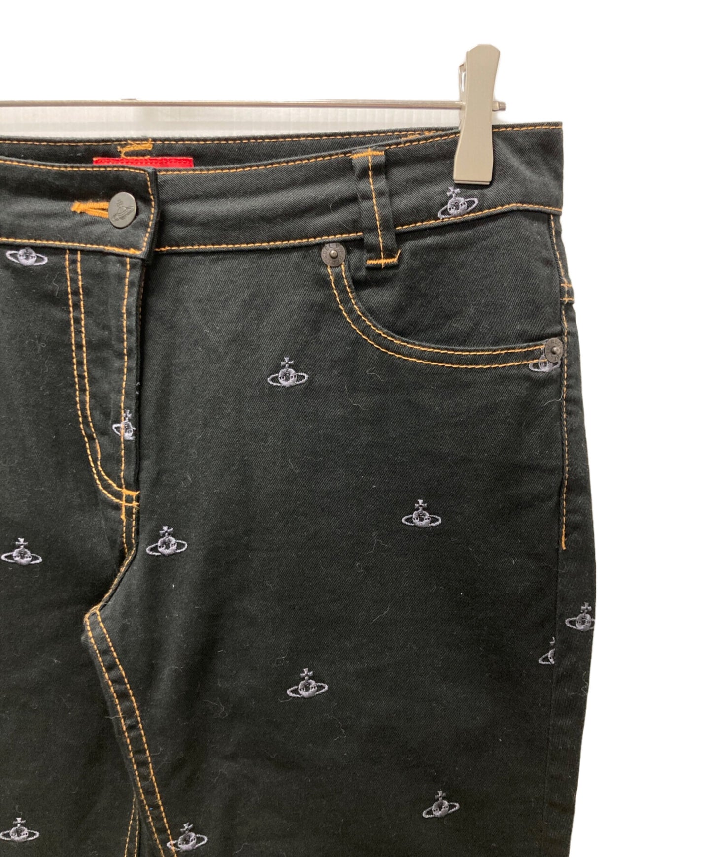 [Pre-owned] Vivienne Westwood RED LABEL Skinny Denim Pants with Orb Embroidery 16-03-751001