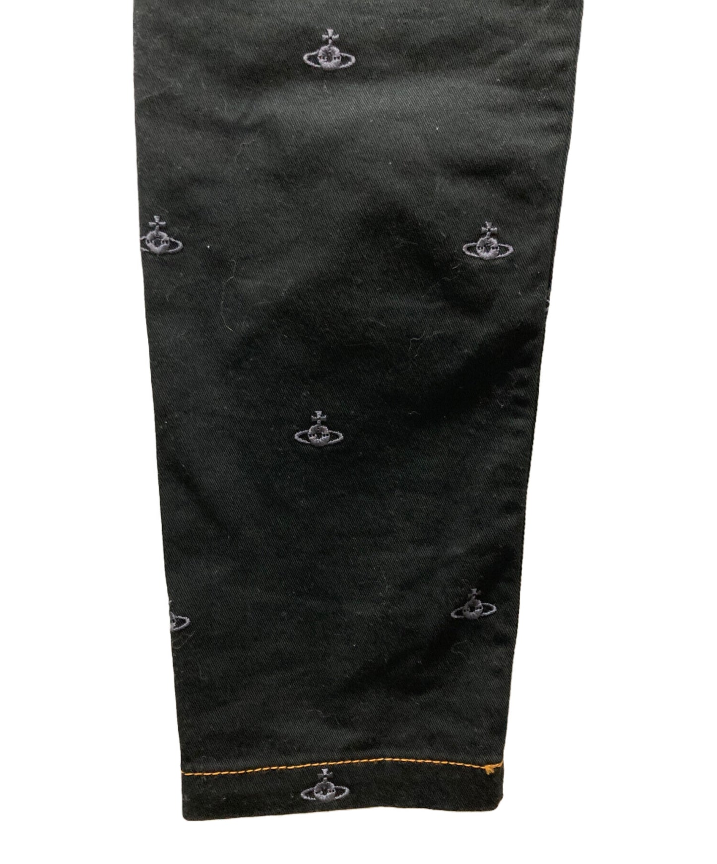 [Pre-owned] Vivienne Westwood RED LABEL Skinny Denim Pants with Orb Embroidery 16-03-751001