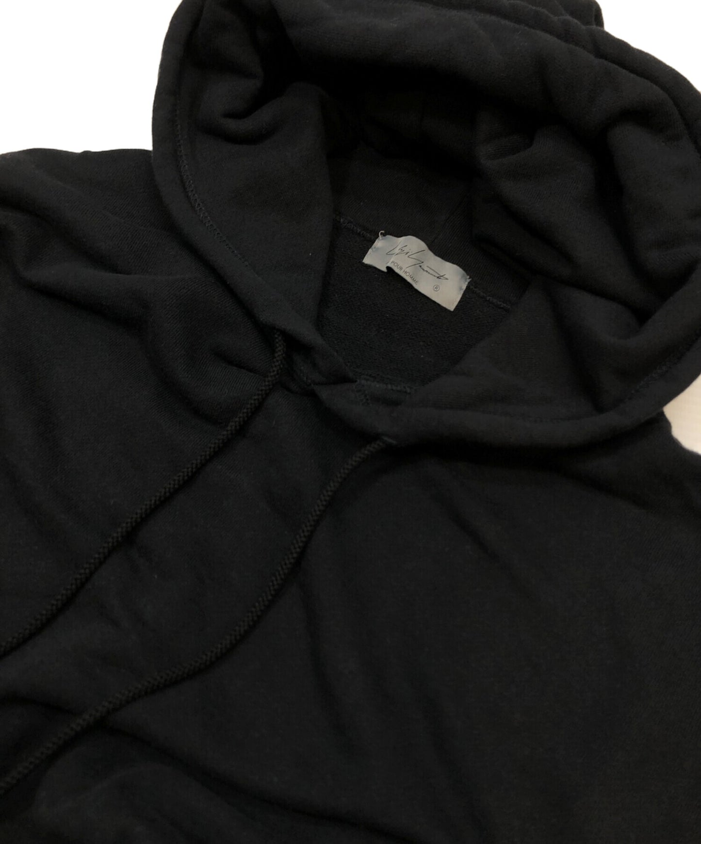 [Pre-owned] YOHJI YAMAMOTO Signature Logo Sleeve Hoodie HZ-T67-995