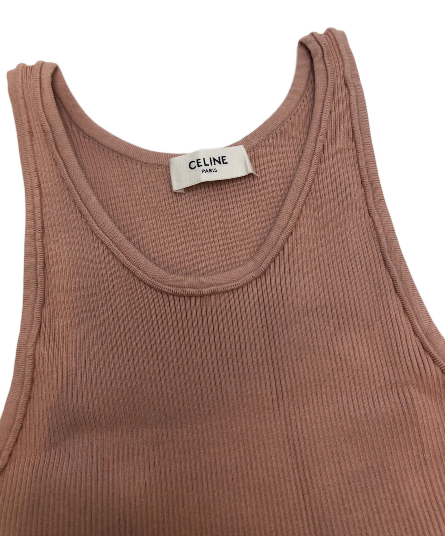 [Pre-owned] CELINE Logo Cropped Tank Top / Sports Tops 2A68L372N