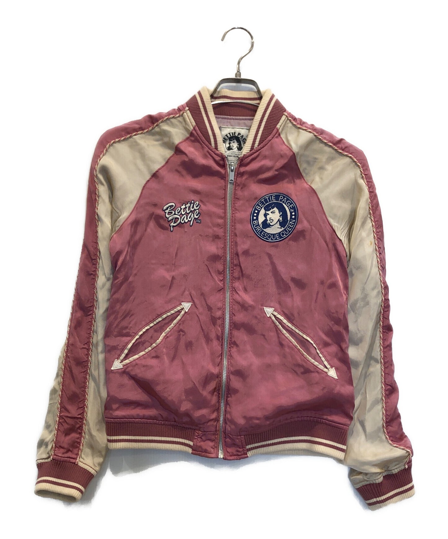 [Pre-owned] Hysteric Glamour satin and embroidered version of a stadium jumper 0122AB02
