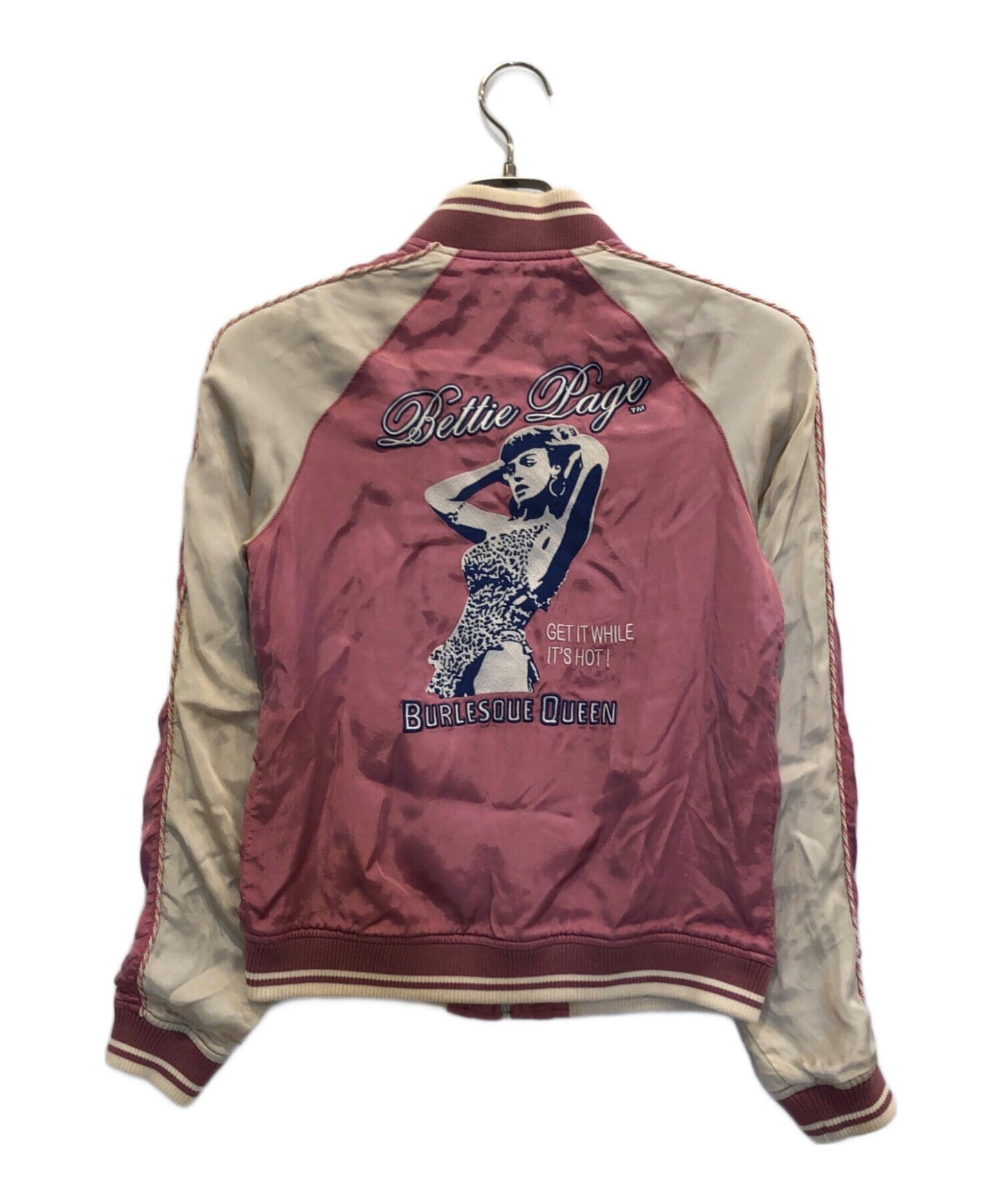 [Pre-owned] Hysteric Glamour satin and embroidered version of a stadium jumper 0122AB02