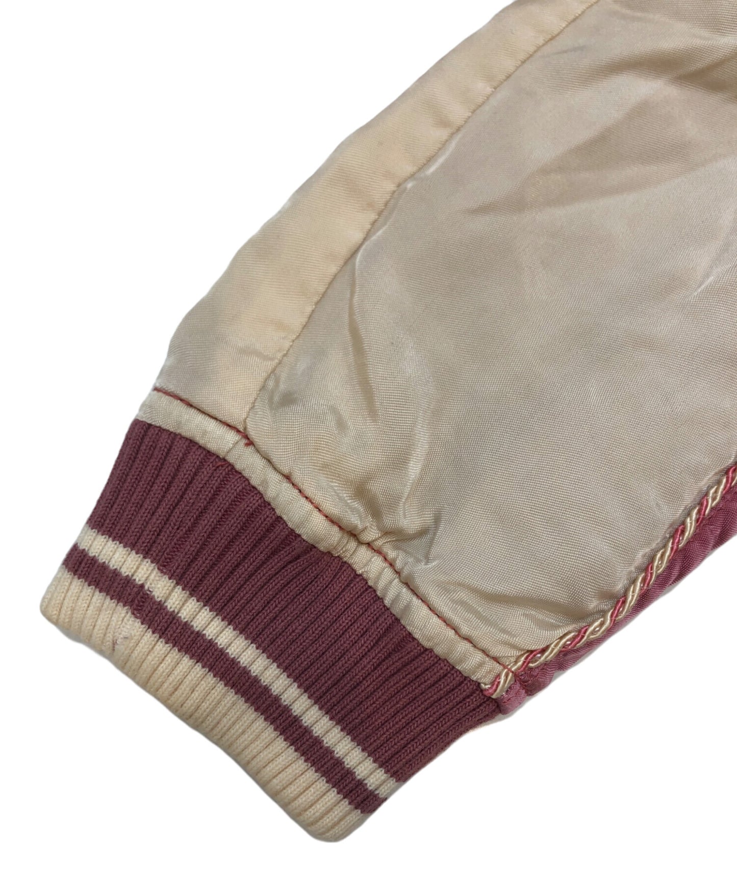 [Pre-owned] Hysteric Glamour satin and embroidered version of a stadium jumper 0122AB02