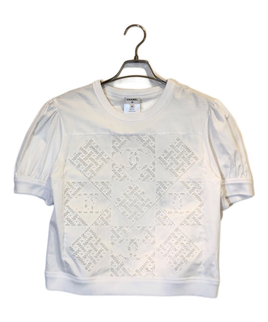 [Pre-owned] CHANEL Embroidery Cotton Poplin T-Shirt P78769V7097500100