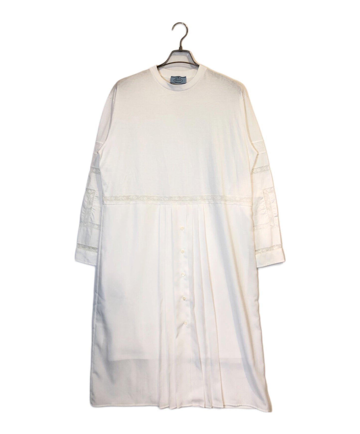 [Pre-owned] PRADA Shirt Docking Lace Dress 34609 S201