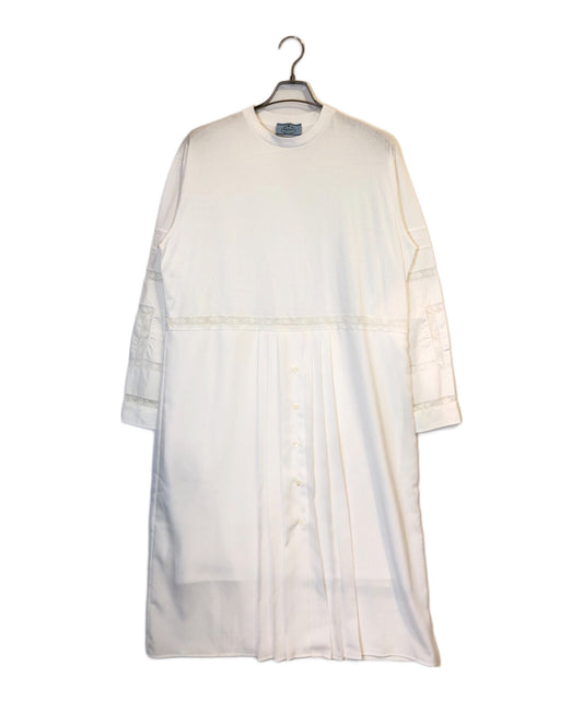 [Pre-owned] PRADA Shirt Docking Lace Dress 34609 S201