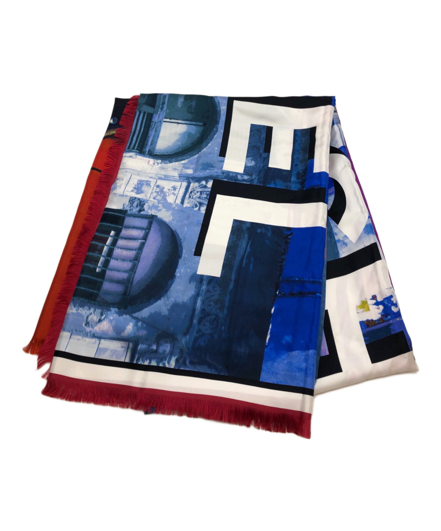 [Pre-owned] CHANEL Car Pattern Large Scarf