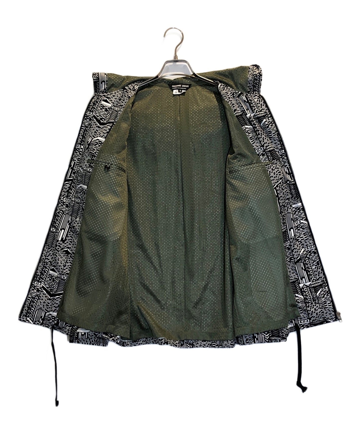 [Pre-owned] COMME des GARCONS HOMME DEUX Hooded jacket with all-over pattern DO-J054