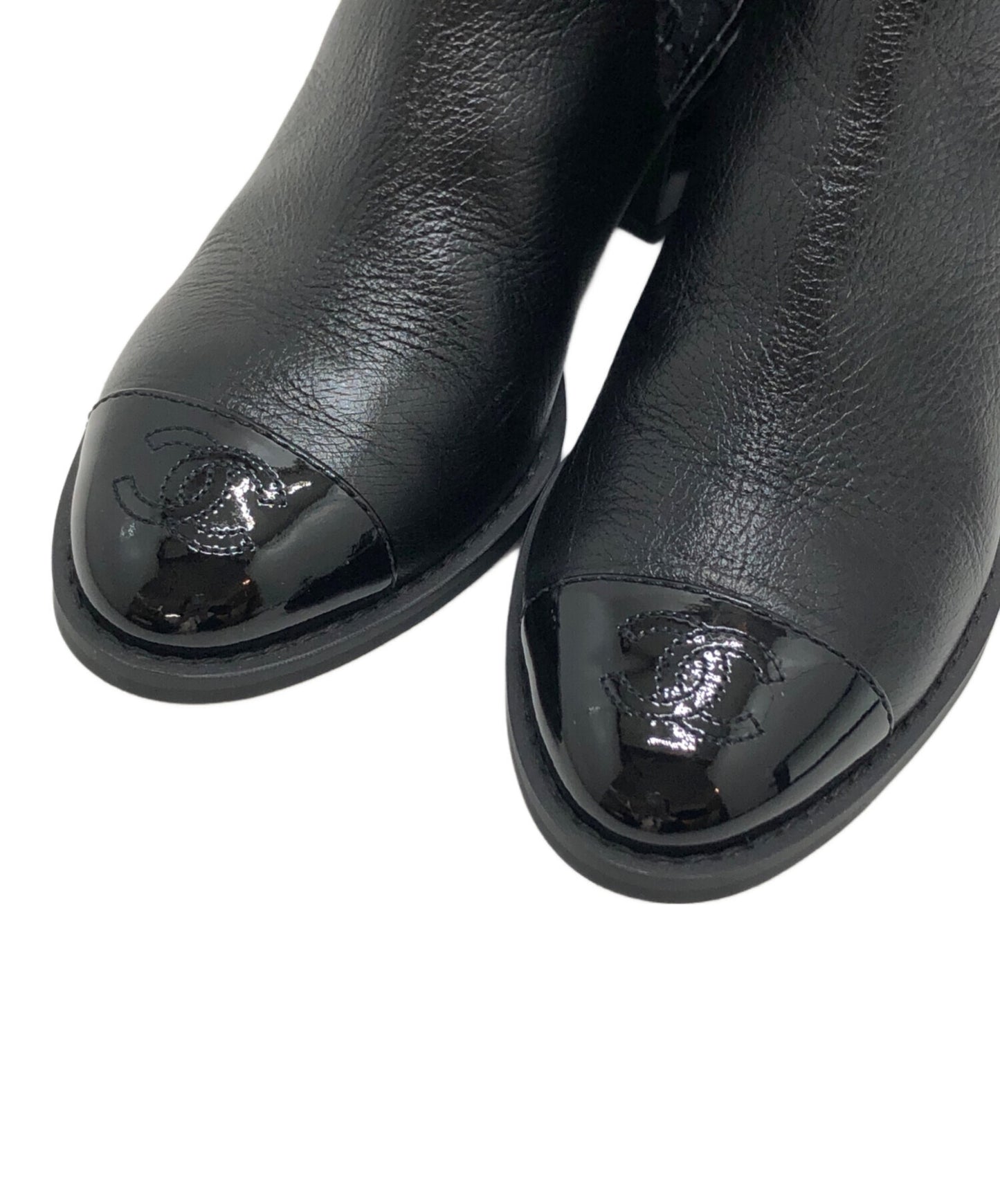 [Pre-owned] CHANEL Coco Mark Side Gore Short Boots G45937