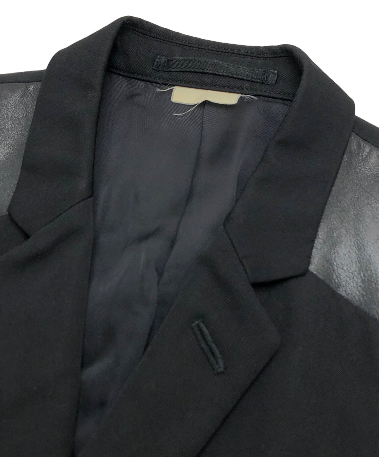 [Pre-owned] COMME des GARCONS NOIR Tailored Jacket with Leather Switching GR-J208