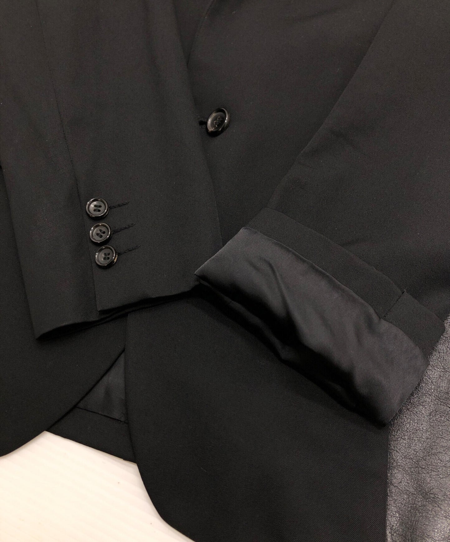 [Pre-owned] COMME des GARCONS NOIR Tailored Jacket with Leather Switching GR-J208