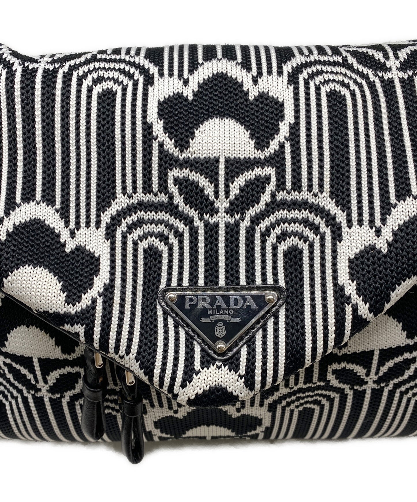 [Pre-owned] PRADA Jacquard Canvas Shoulder Bag 1BC165