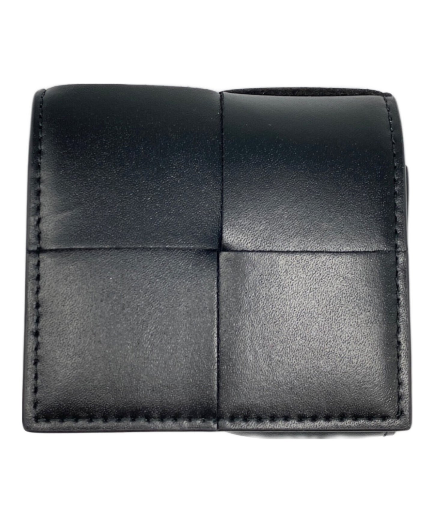 [Pre-owned] BOTTEGA VENETA Black Cassette Folding Coin Purse 679846vbwd28803