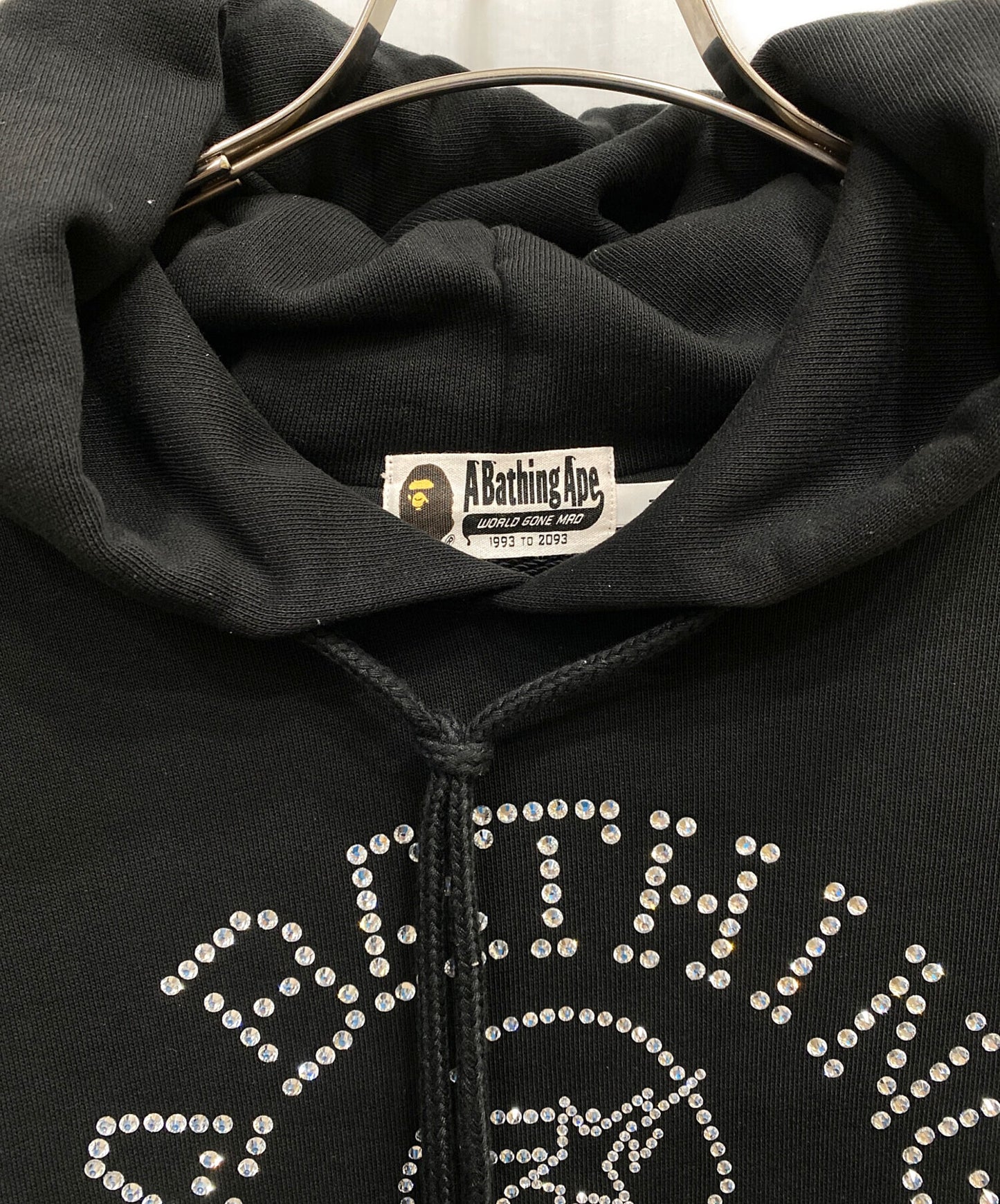 [Pre-owned] A BATHING APE Rhisestone College Pullover Hoodie 001PPK301306M