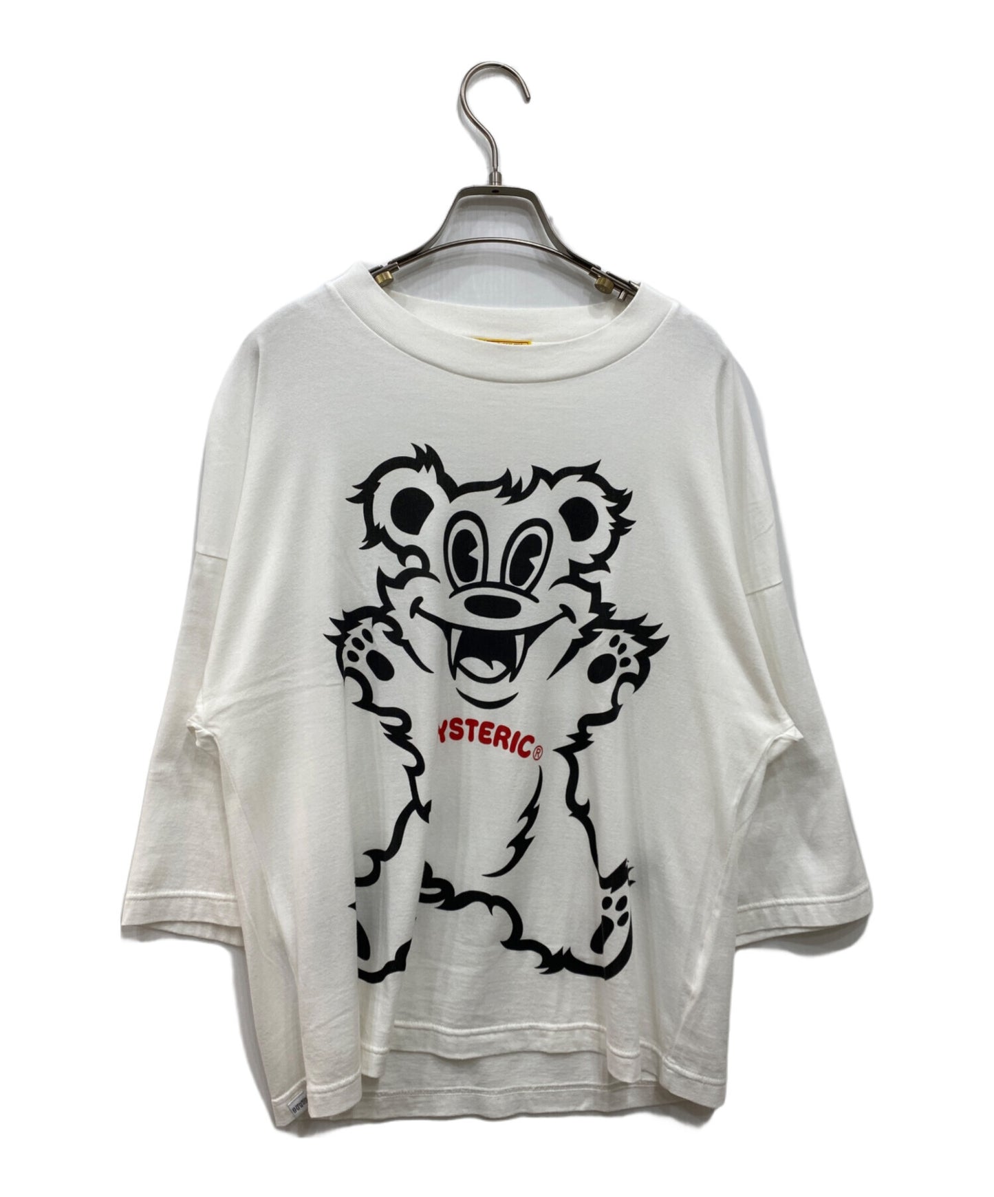 [Pre-owned] Hysteric Glamour FIRE BEAR Oversized Three-Quarter-Sleeve T-Shirt 01241CL05