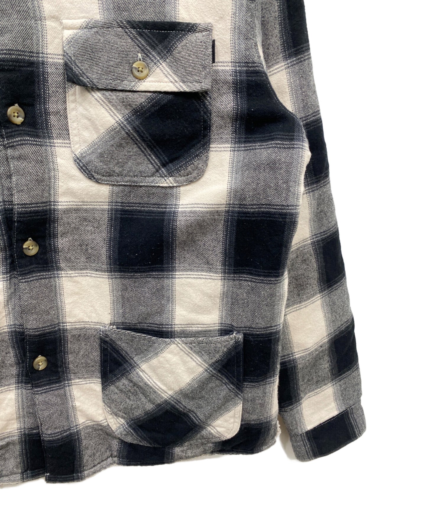 [Pre-owned] SUPREME 17AW  Buffalo Plaid Sherpa-Lined Chore Shirt