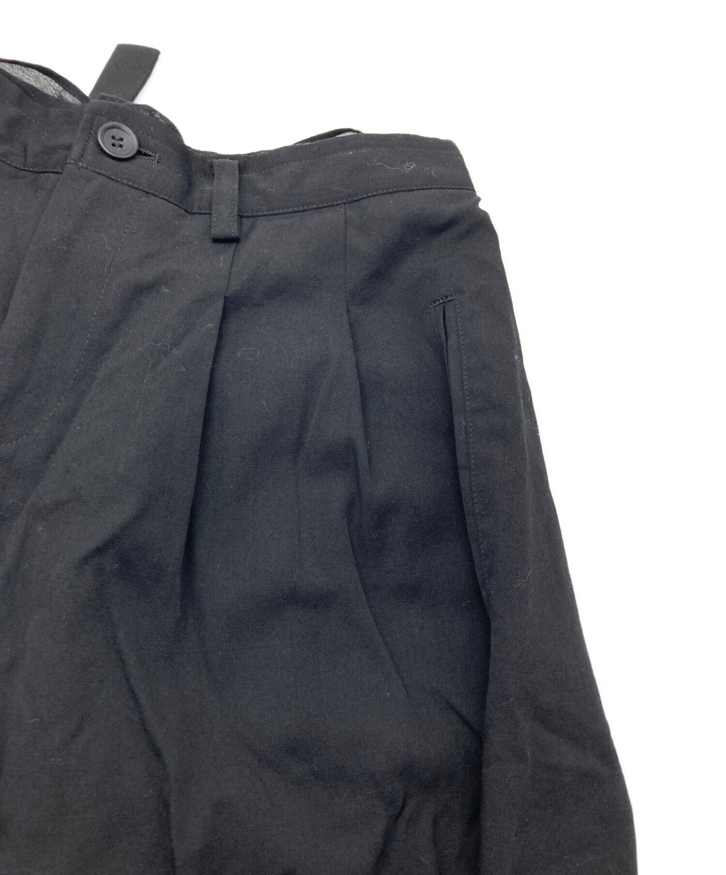 [Pre-owned] YOHJI YAMAMOTO Gabardine Tucked Wide Pants FZ-P61-100