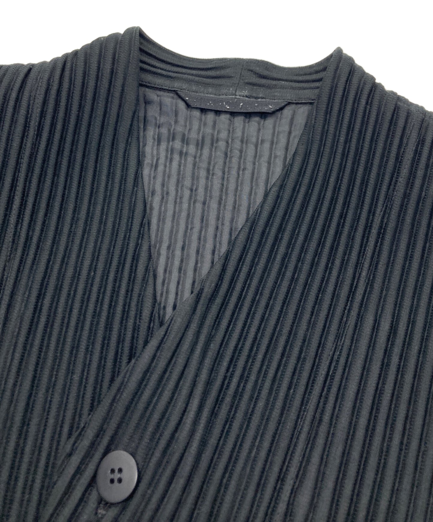 [Pre-owned] HOMME PLISSE ISSEY MIYAKE collarless pleated jacket HP21JD170
