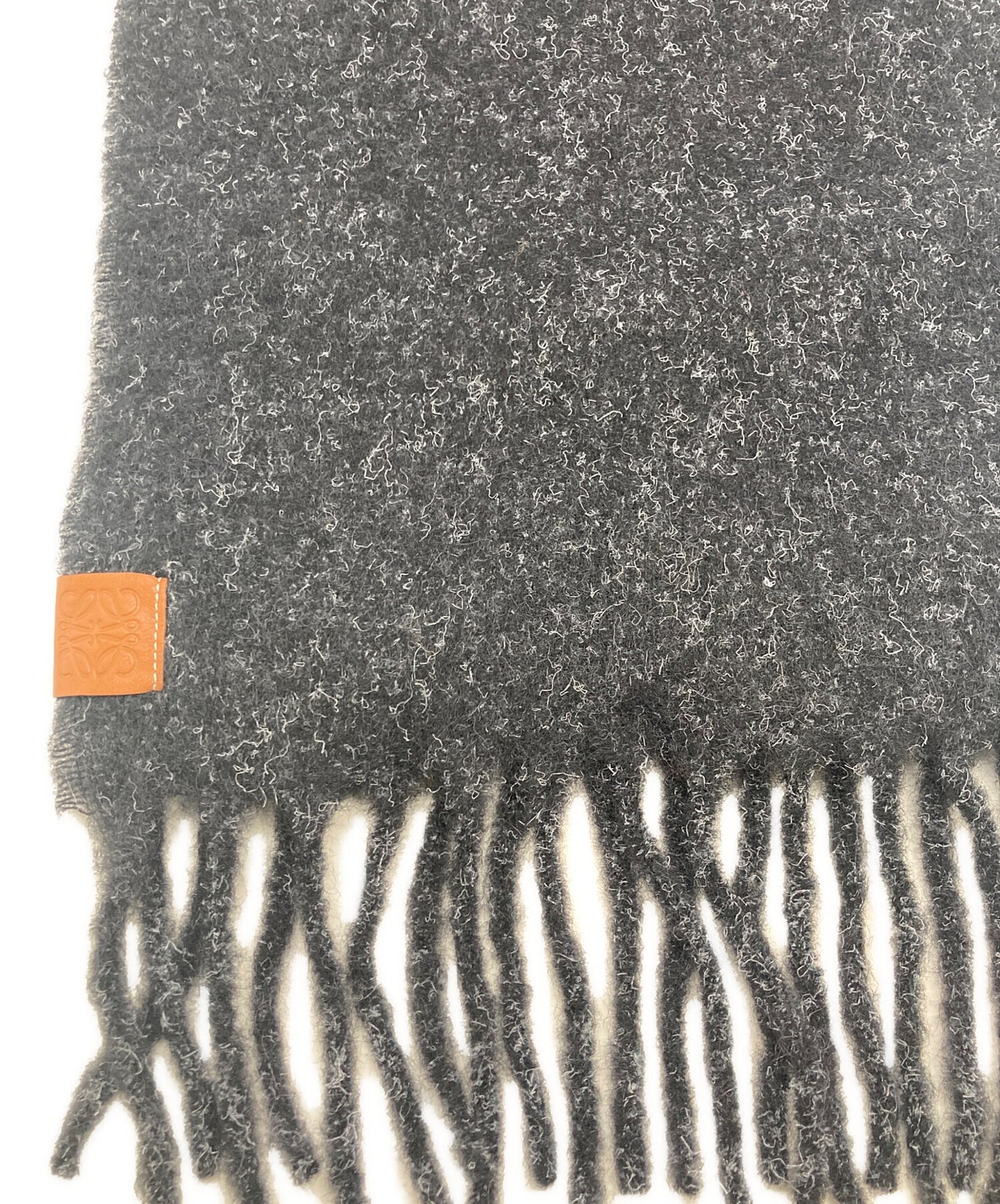 [Pre-owned] LOEWE Alpaca blend anagram embossed logo scarf