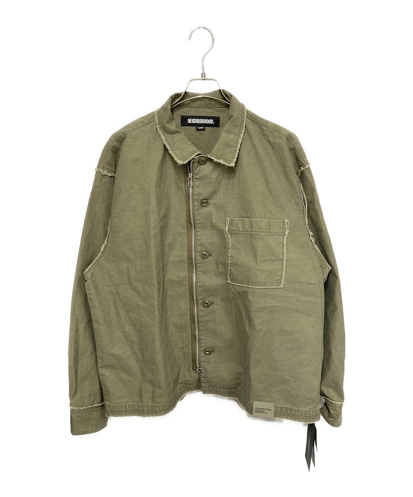 [Pre-owned] NEIGHBORHOOD UNTRIMMED ZIP SHIRT LS 251AQNH-SHM06