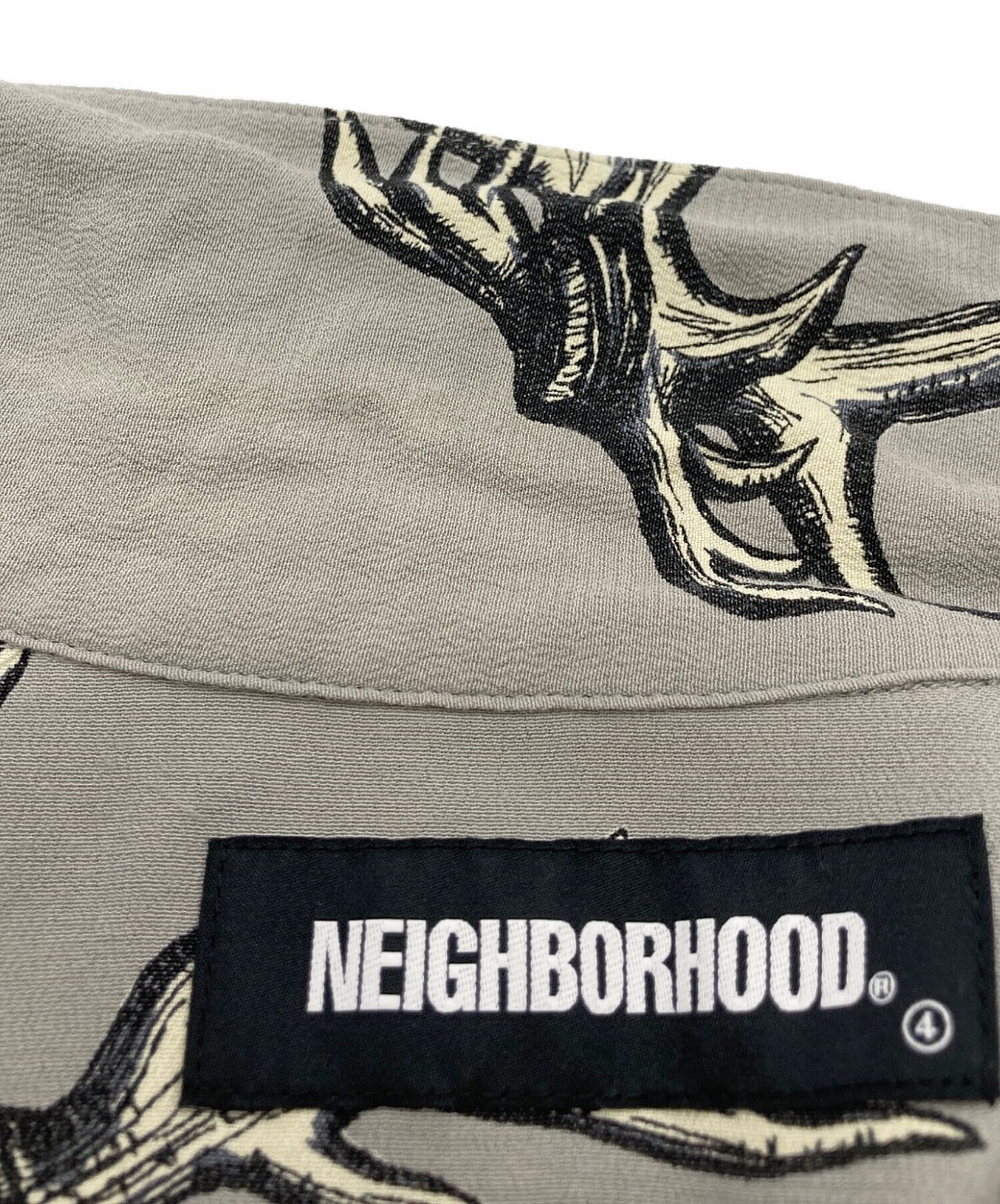 [Pre-owned] NEIGHBORHOOD S/S shirt with horn pattern 221TSNH-SHM06