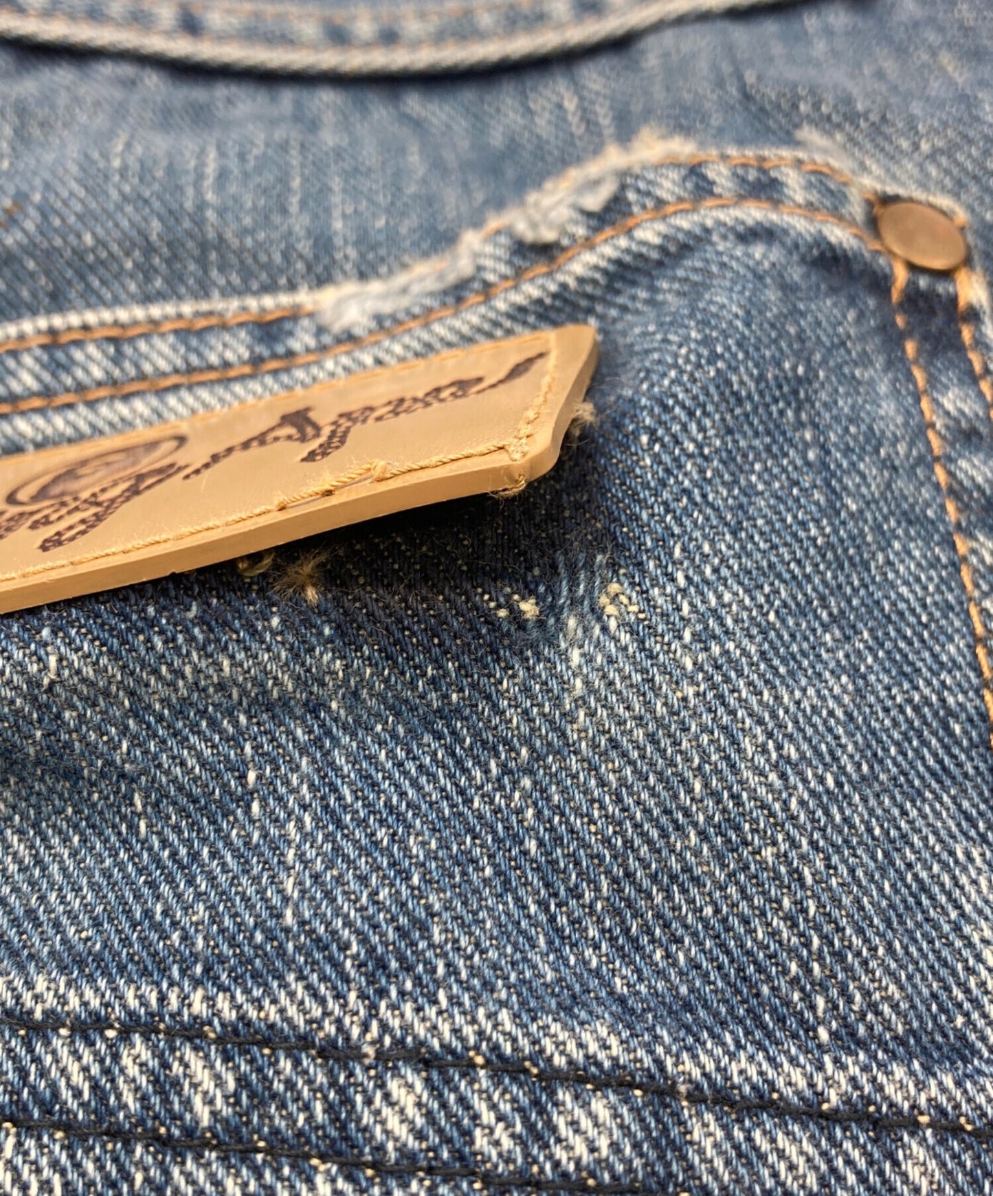 [Pre-owned] A BATHING APE Back Logo Patch Denim Pants / Straight Jeans