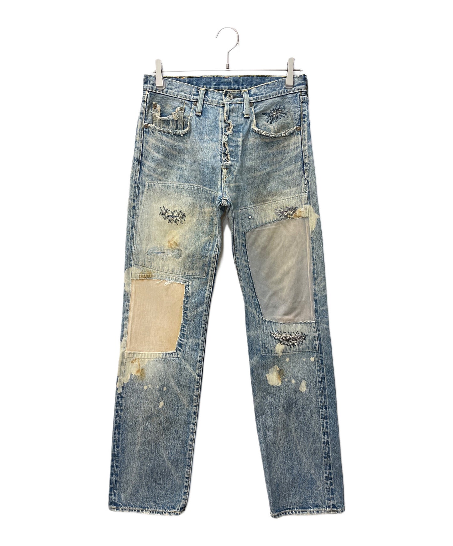 [Pre-owned] KAPITAL Patchwork selvage denim pants