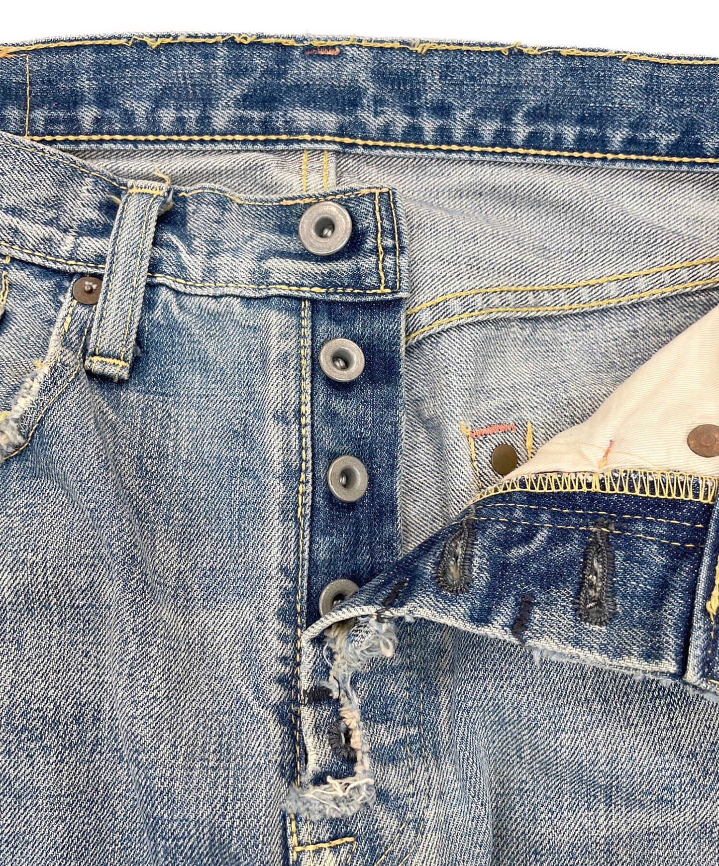 [Pre-owned] KAPITAL Patchwork selvage denim pants