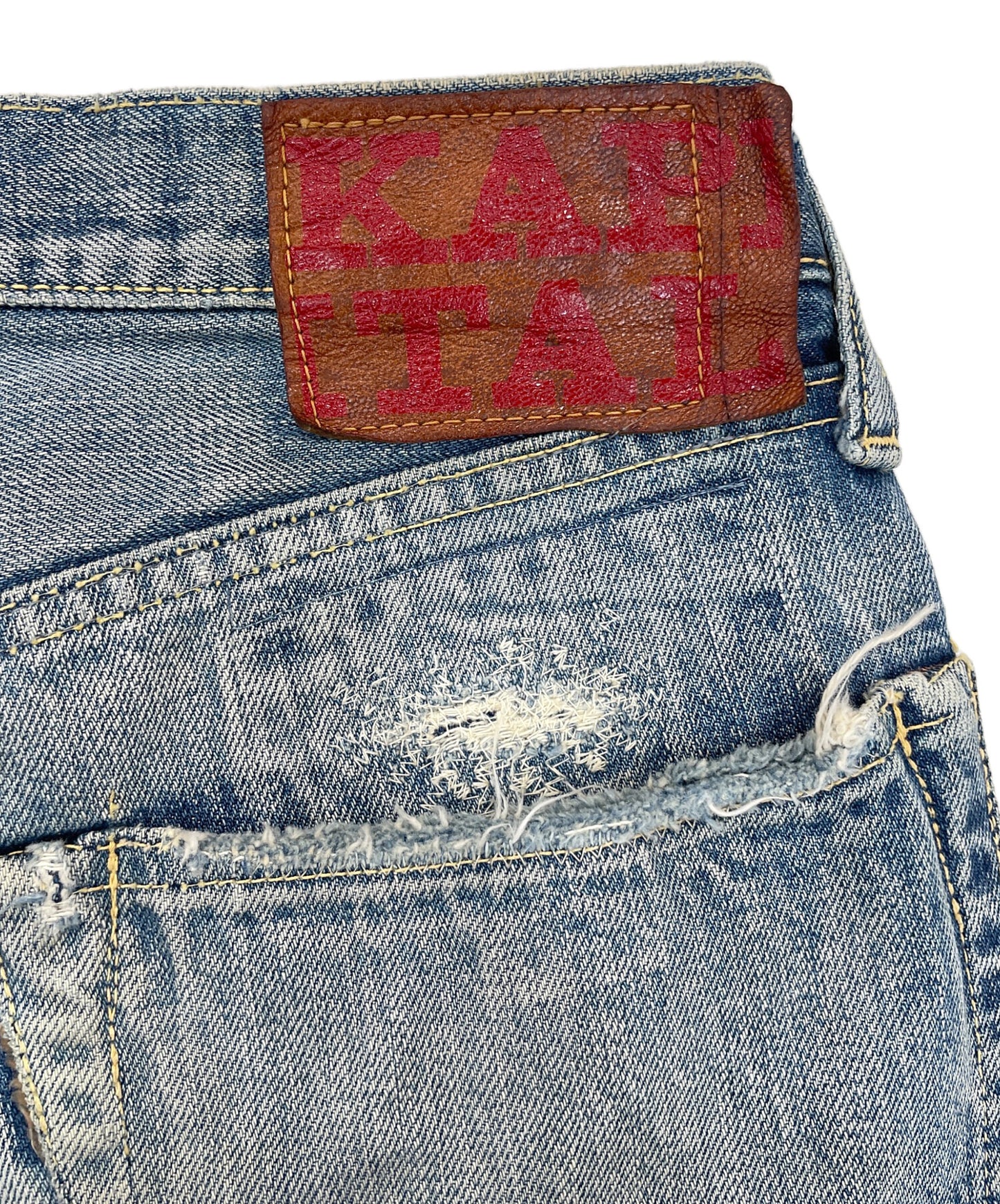 [Pre-owned] KAPITAL Patchwork selvage denim pants